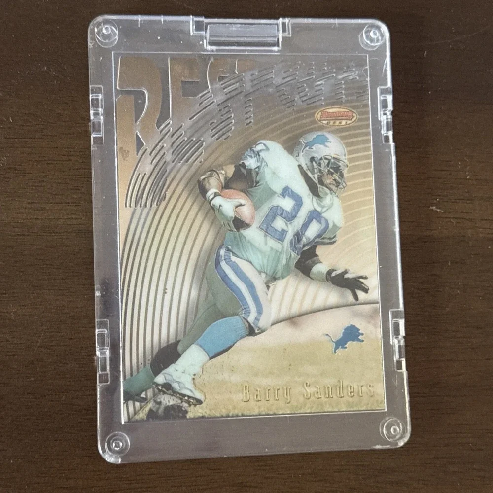 BARRY SANDERS 1997 BOWMAN'S BEST CUTS #BC15 CHROME INSERT PSA 9 LIONS NFL HOF